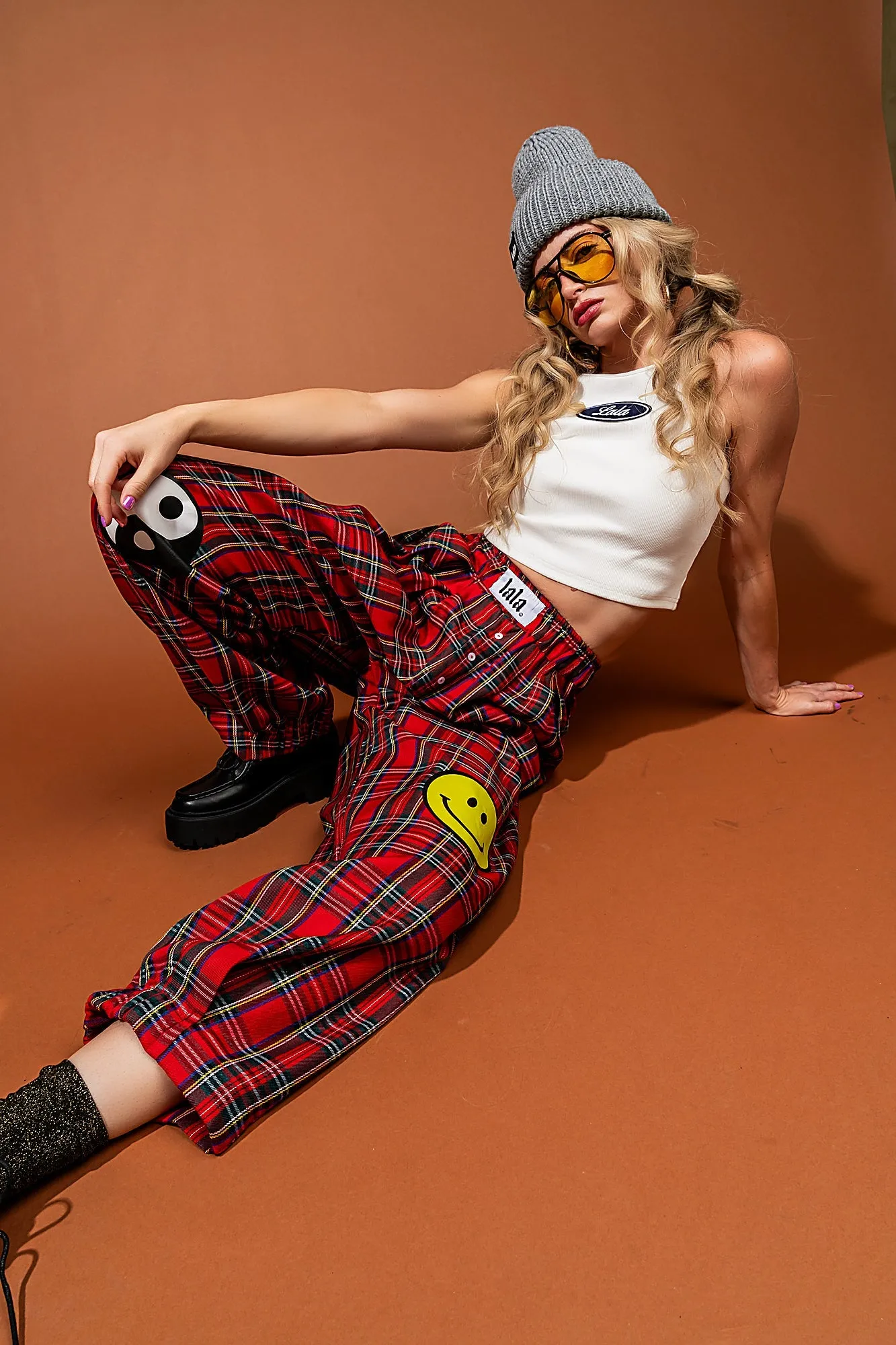 Happy Chance Boxer Pants in Down Bad Plaid sold by Dressed In Lala product image thumbnail 5