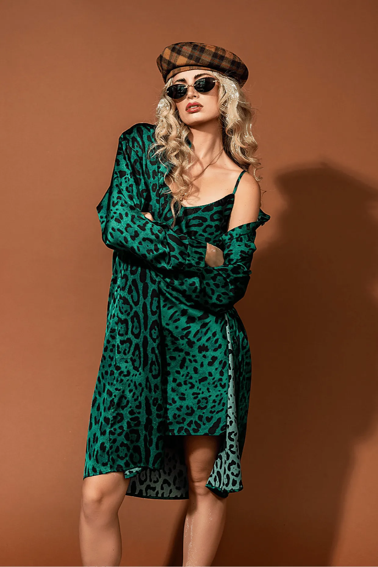 Emerald City Satin Dress + Duster Set sold by Dressed In Lala