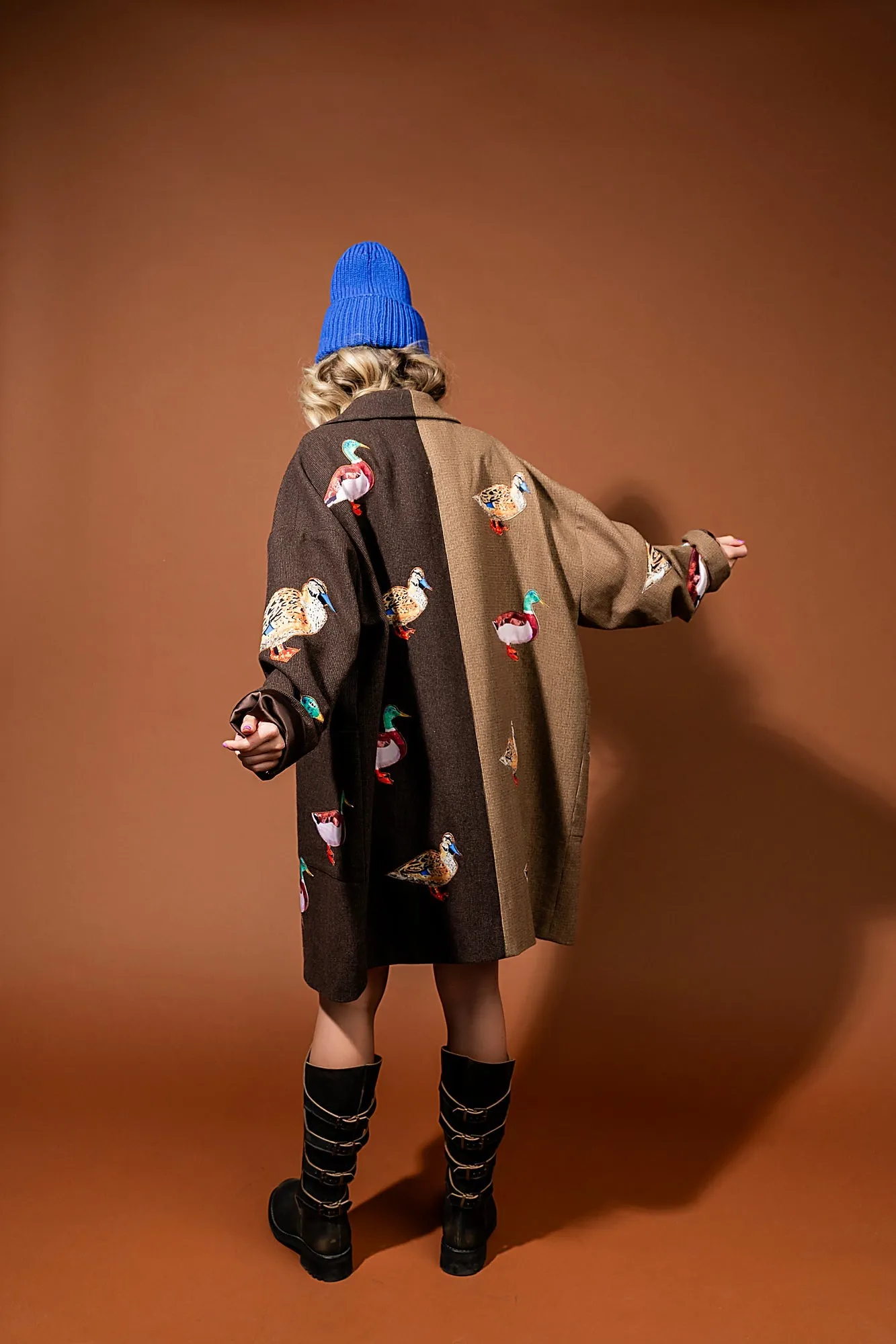 Lucky Duck Half & Half Plaid Coat *RESTOCKING SOON* sold by Dressed In Lala product image thumbnail 4