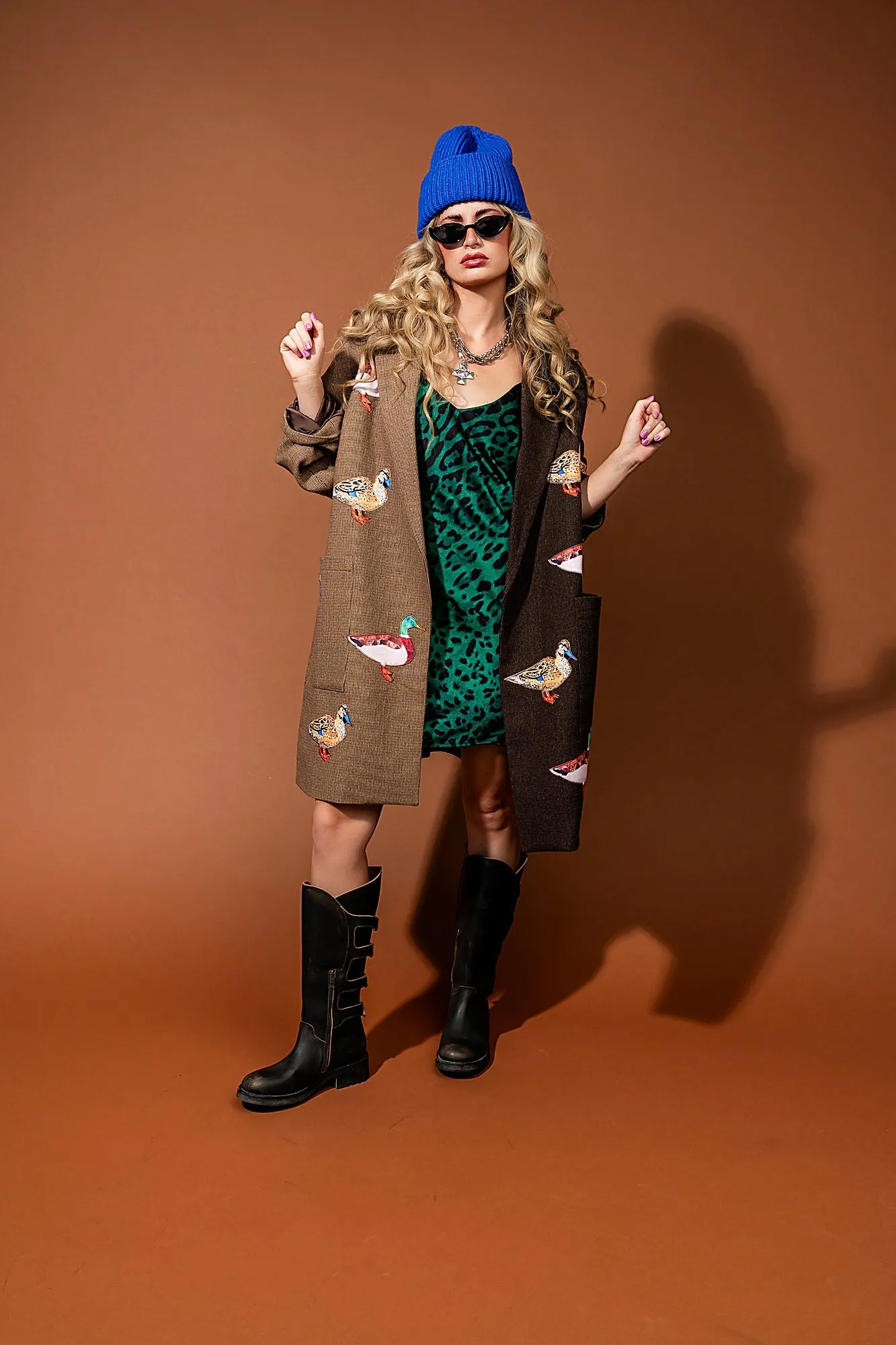 Lucky Duck Half & Half Plaid Coat *RESTOCKING SOON* sold by Dressed In Lala product image thumbnail 2