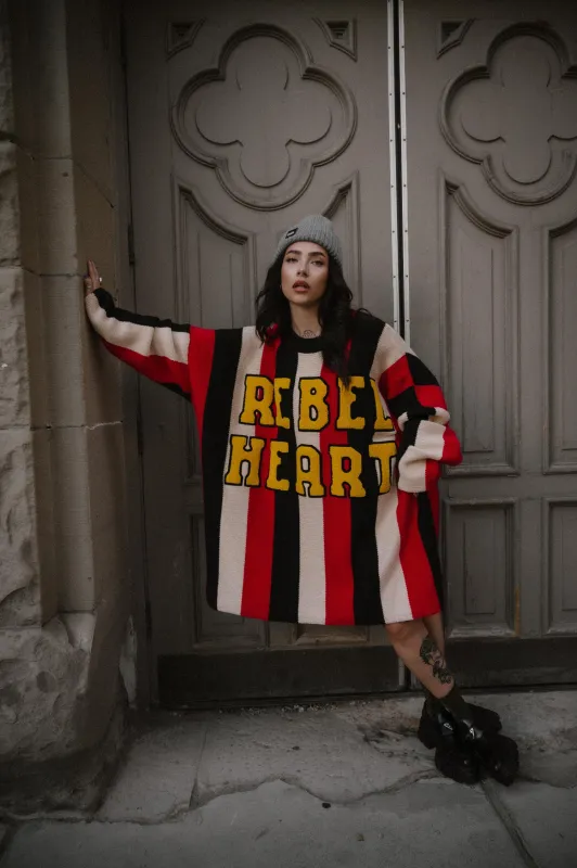 Rebel Heart Oversized Sweater sold by Dressed In Lala