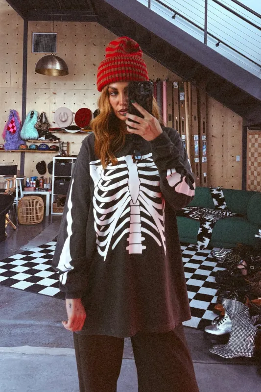 Skelly Skelly Oversized Long Sleeve Tee sold by Dressed In Lala