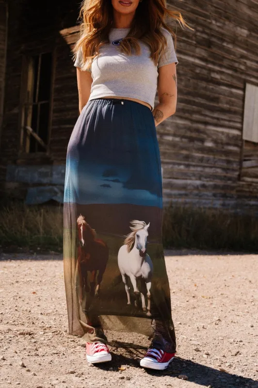 Freedom Calls Mesh Maxi Skirt sold by Dressed In Lala