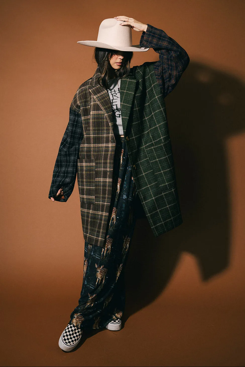 Mercury Retrograde Patchwork Plaid Coat sold by Dressed In Lala product image thumbnail 3