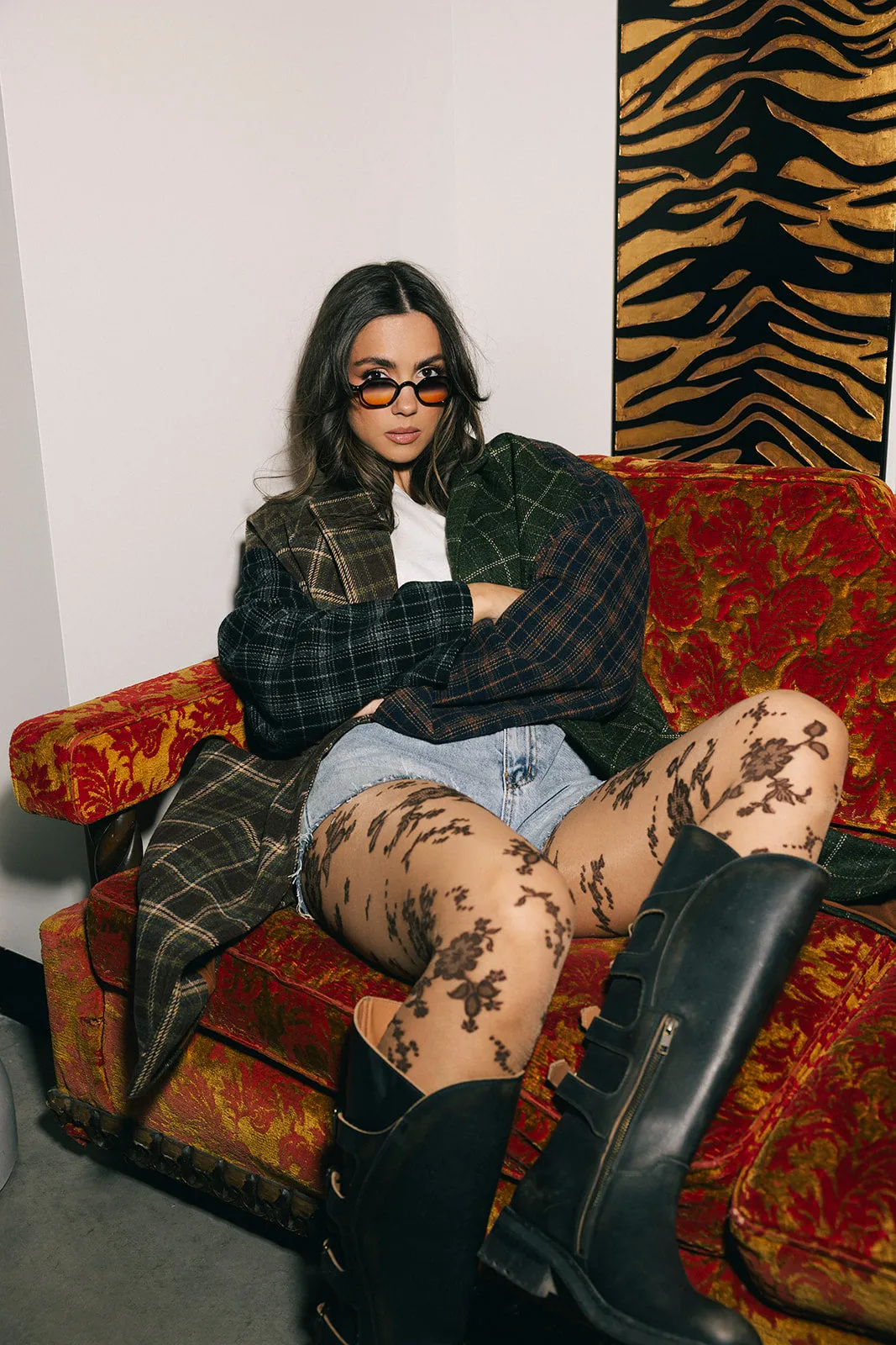 Mercury Retrograde Patchwork Plaid Coat sold by Dressed In Lala