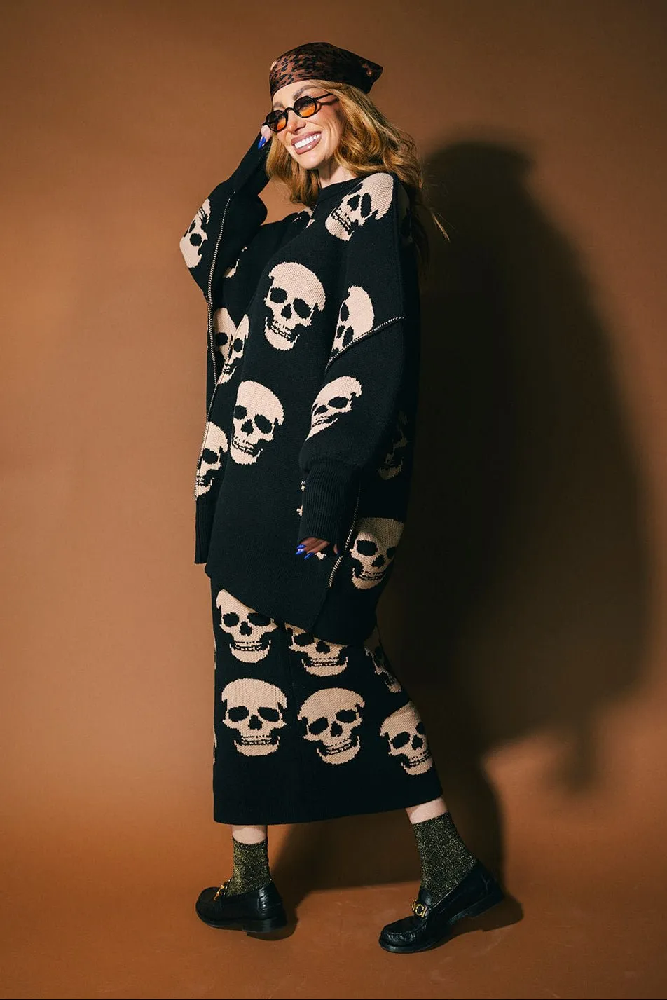 Bad To The Bone Knit Midi Skirt sold by Dressed In Lala product image thumbnail 5