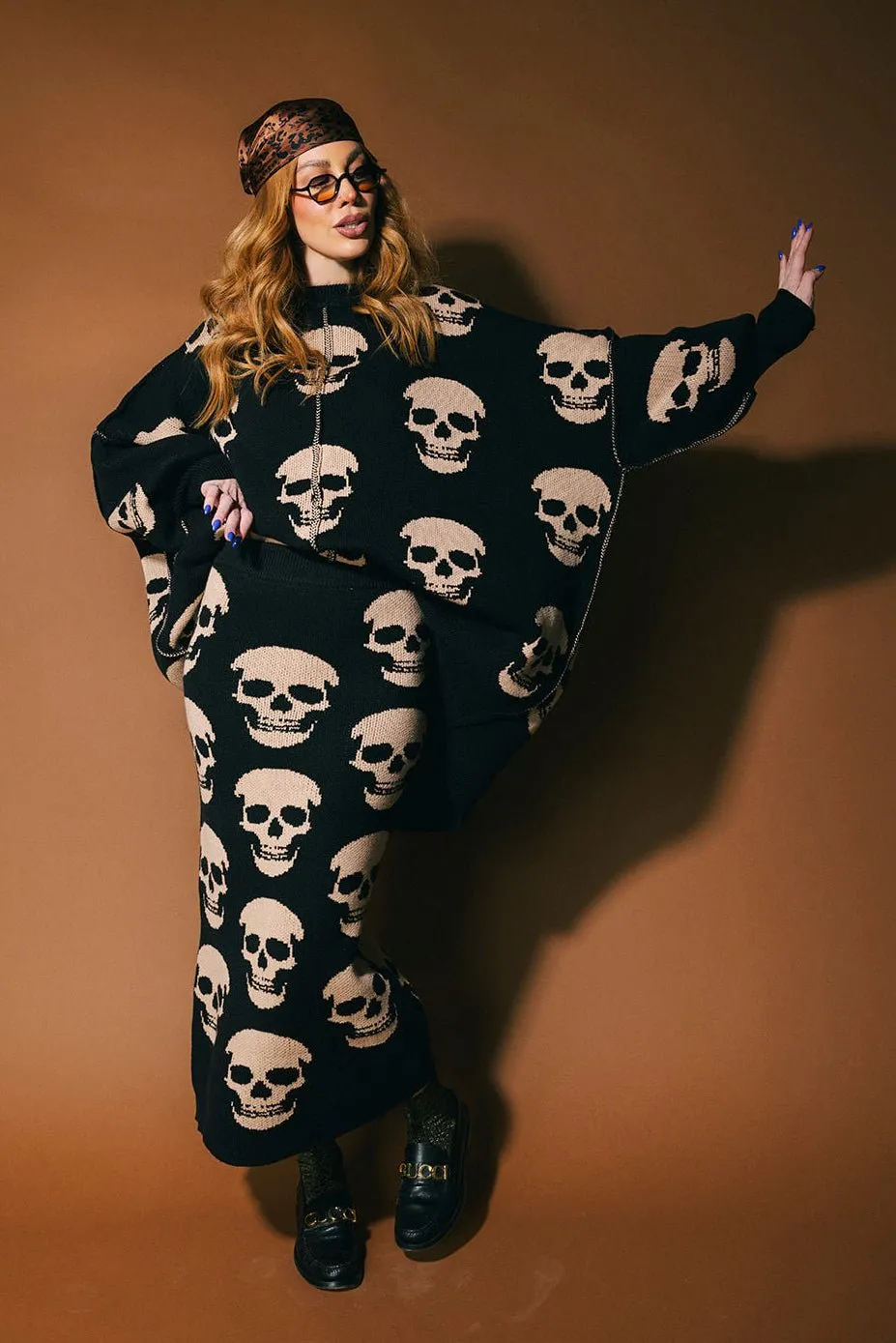 Bad To The Bone Knit Midi Skirt sold by Dressed In Lala product image thumbnail 4