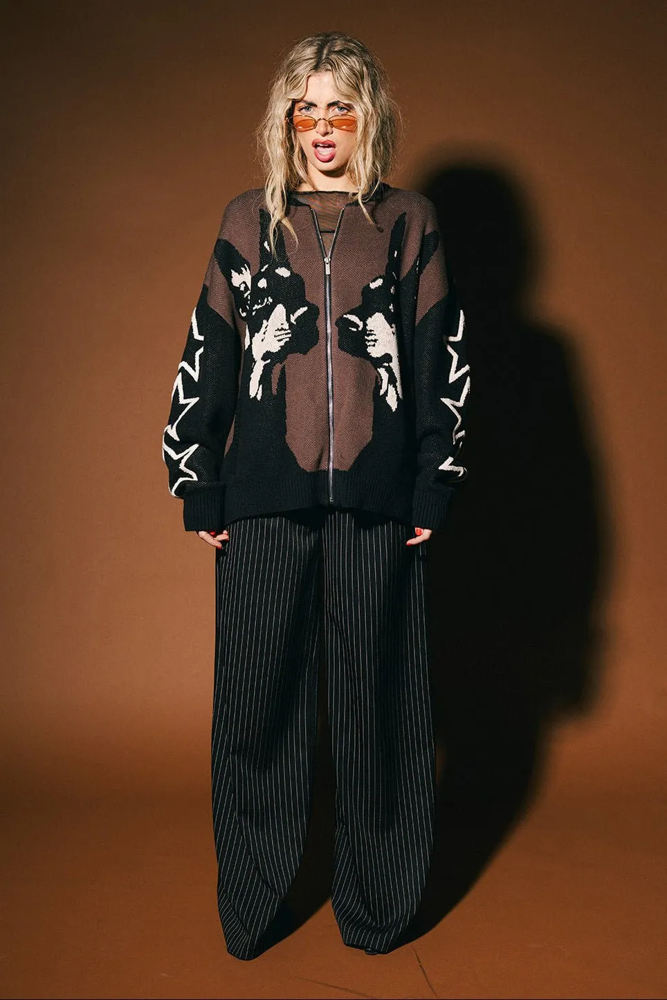 Ride or Die Knit Bomber Jacket sold by Dressed In Lala product image thumbnail 2