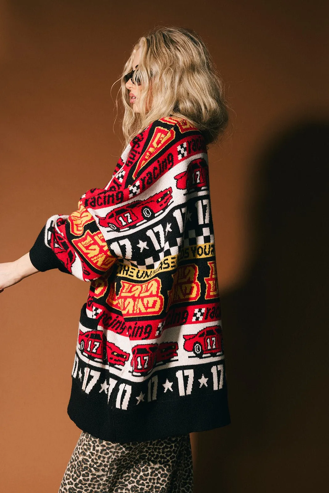 Vroom Vroom Oversized Cardigan sold by Dressed In Lala product image thumbnail 3