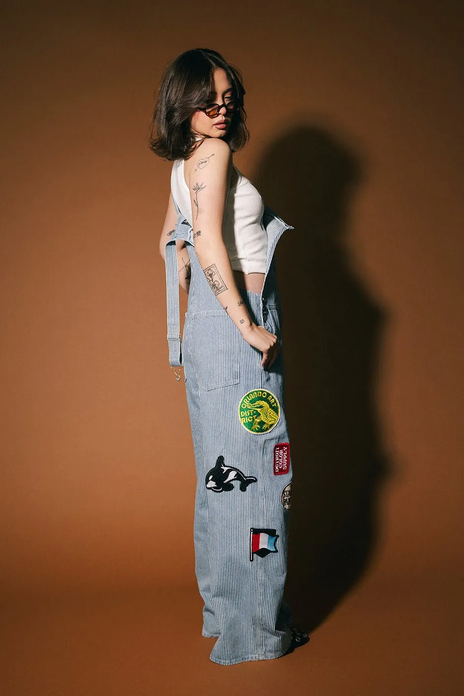 Lala Art Studio Patched Wide Leg Overalls sold by Dressed In Lala product image thumbnail 4