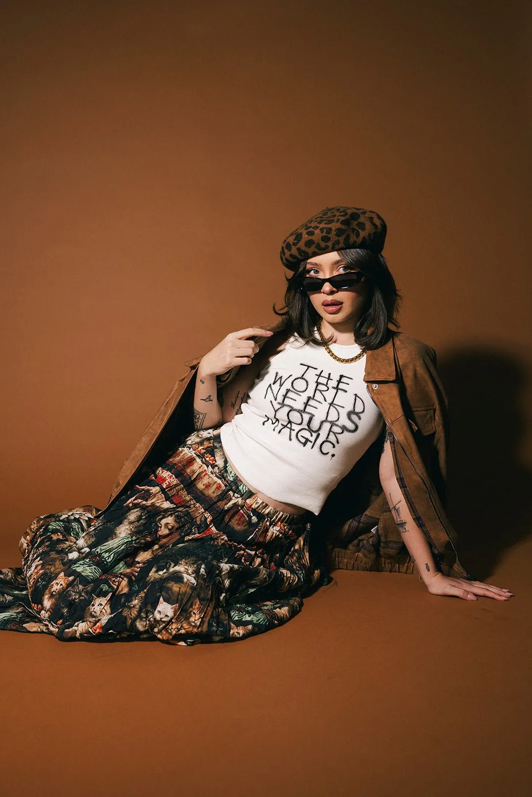 The World Needs Your Magic Graffiti Tank in White sold by Dressed In Lala product image thumbnail 2