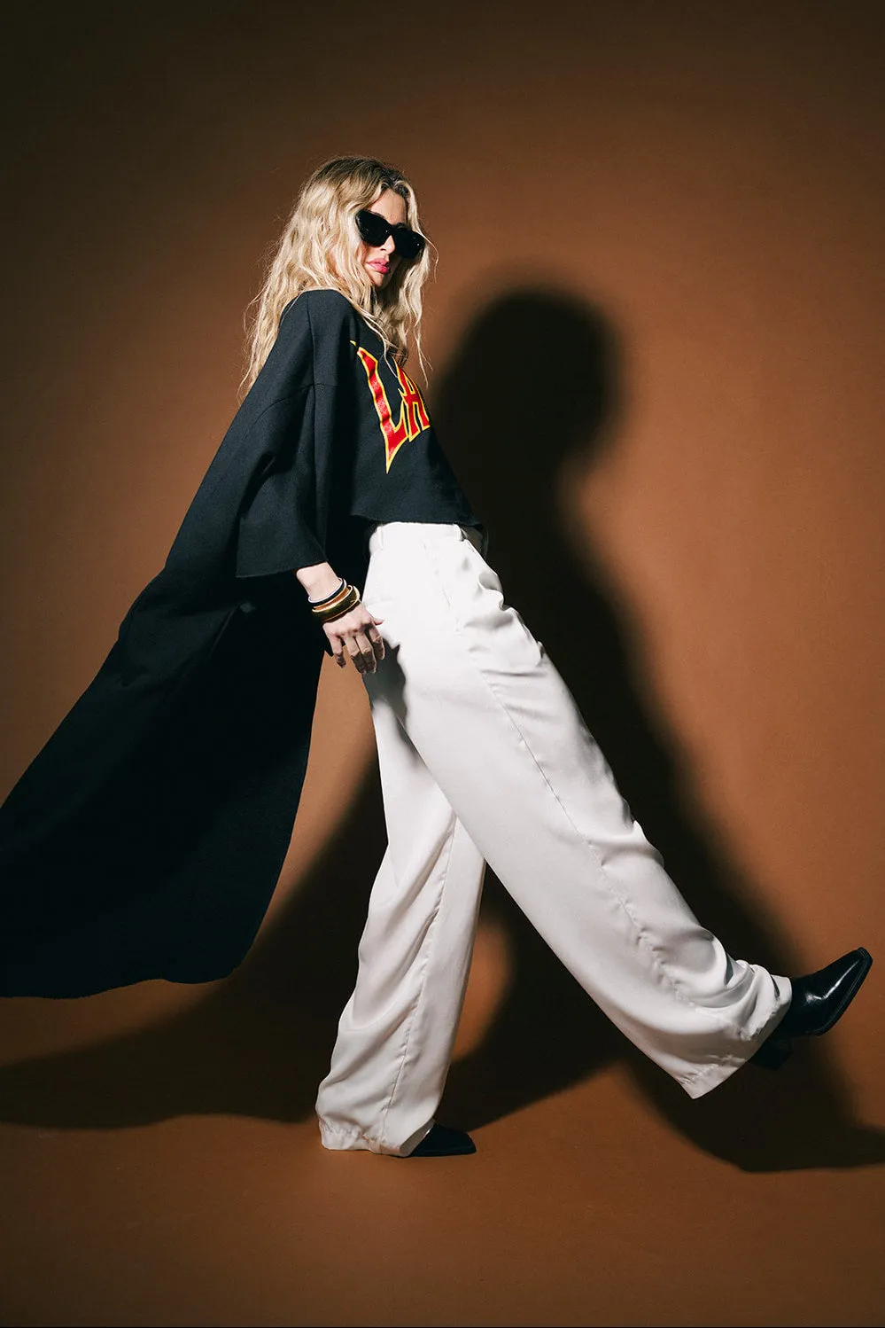 Grunge Glory Hi-Lo Lalaland Rock n Roll Sweatshirt in Black sold by Dressed In Lala product image thumbnail 3