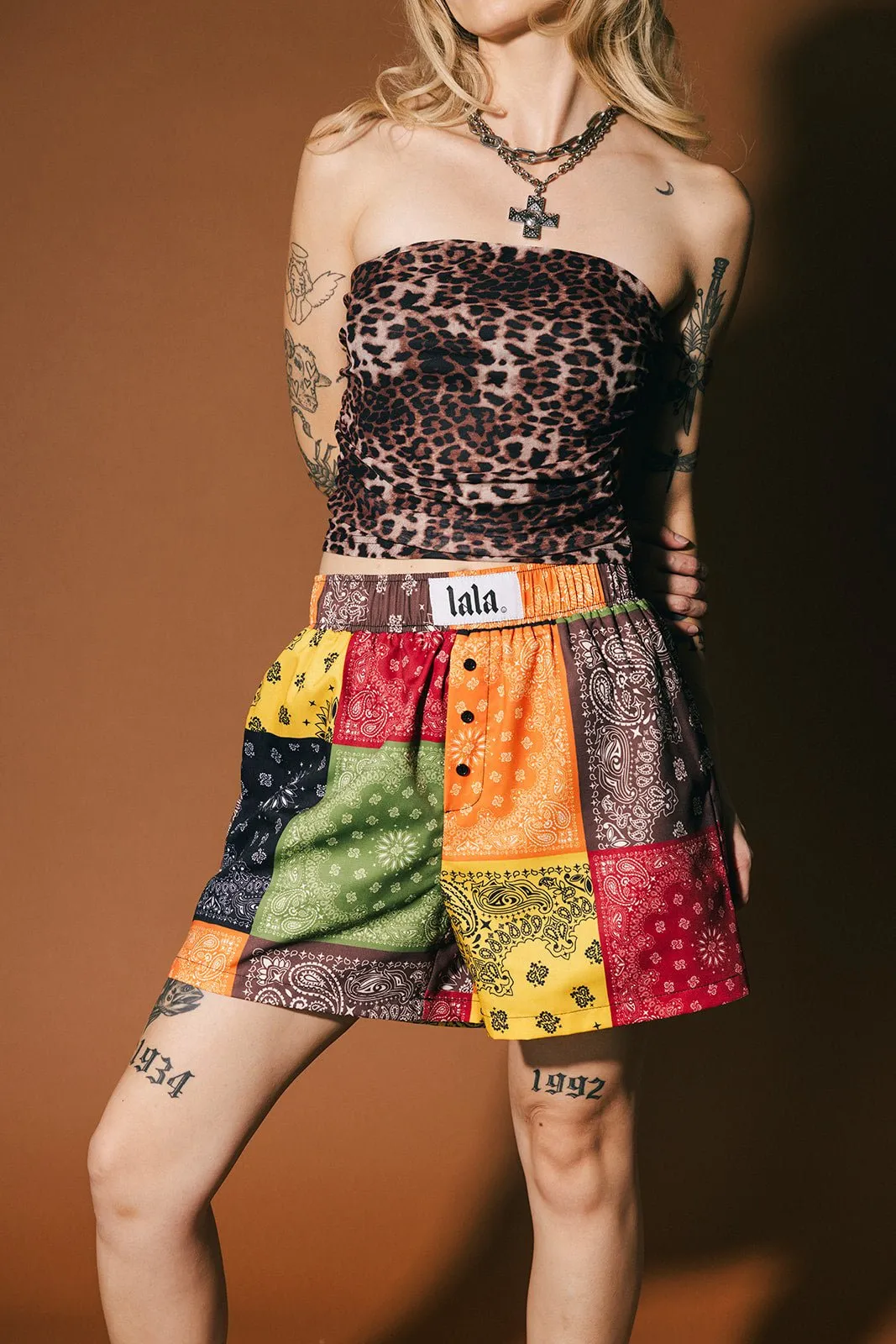 Tonight in Tokyo Mesh Tube Top in Leopard sold by Dressed In Lala product image thumbnail 3