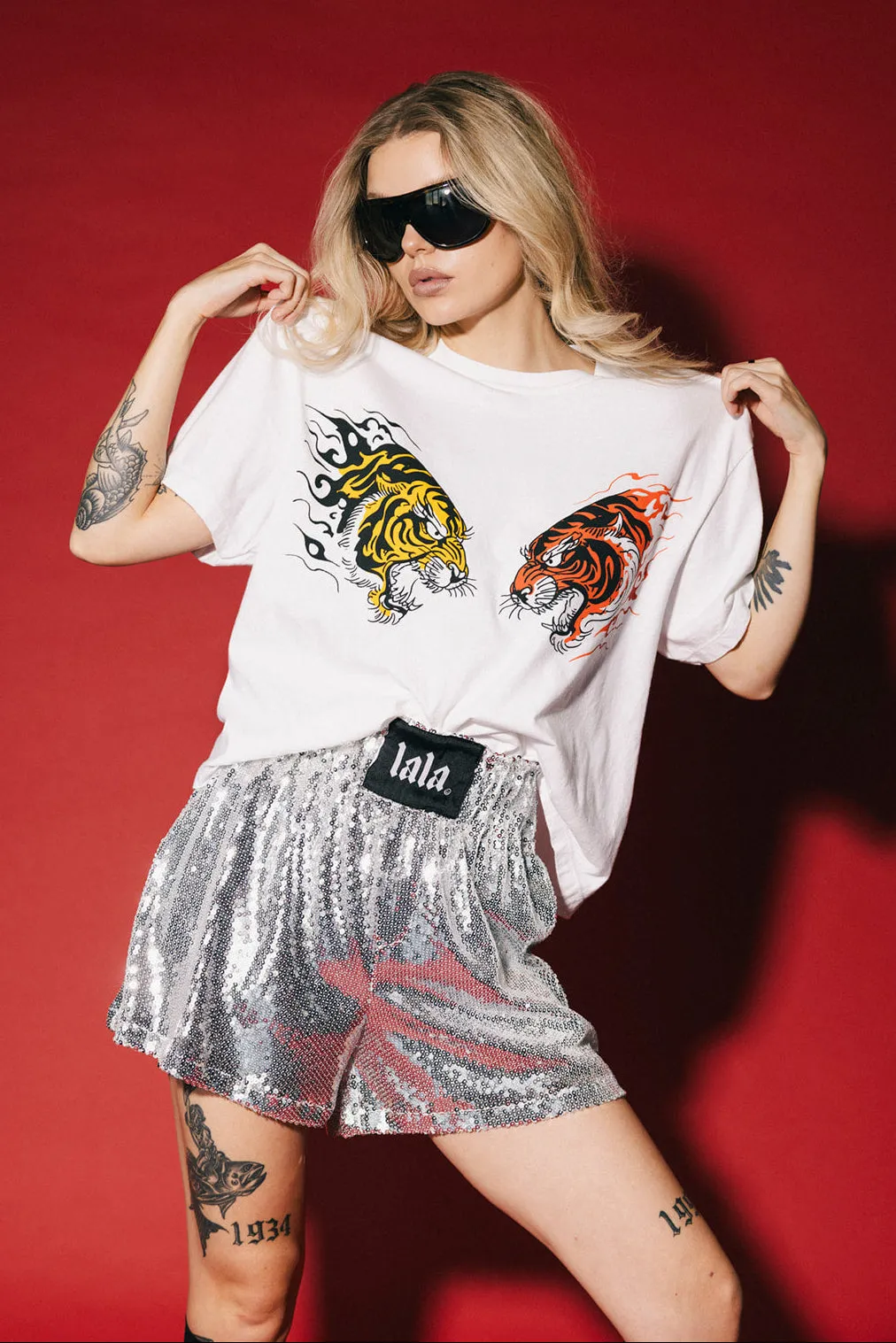 Tiger Twins Boxy Tee sold by Dressed In Lala product image thumbnail 4