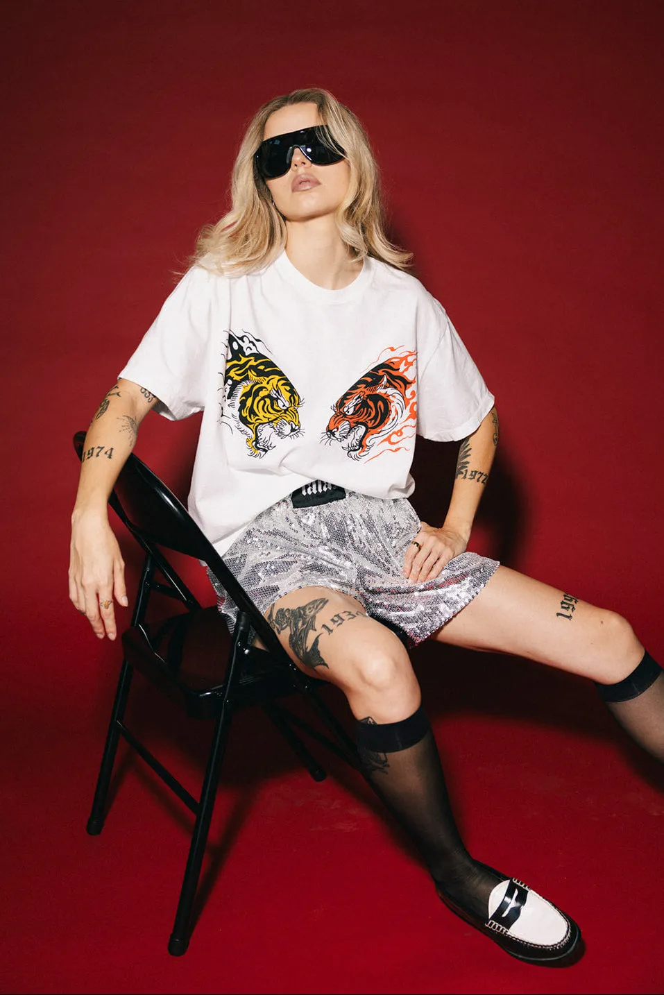 Tiger Twins Boxy Tee sold by Dressed In Lala product image thumbnail 5