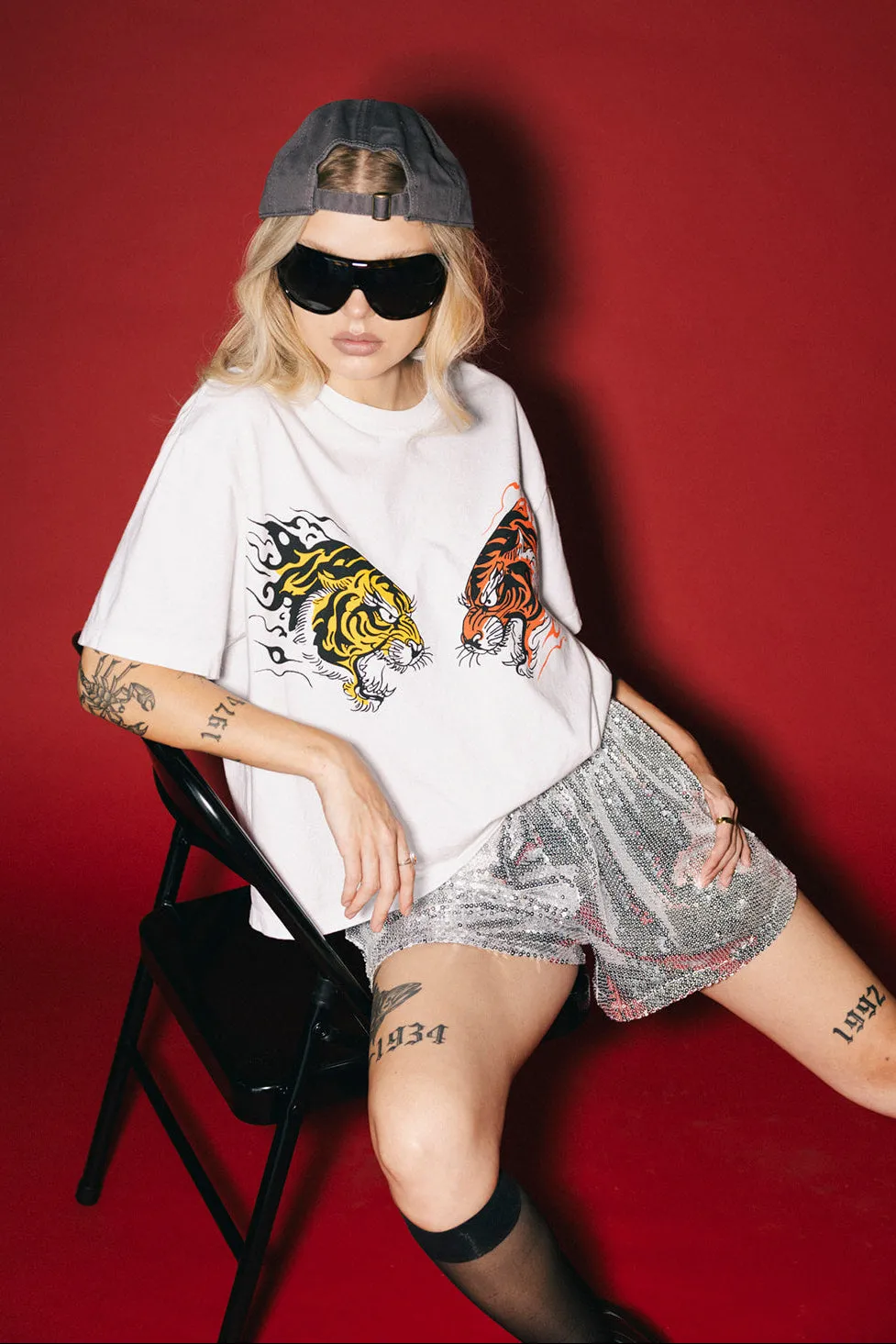 Tiger Twins Boxy Tee sold by Dressed In Lala