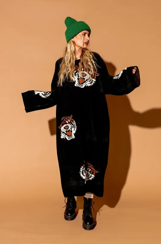 Literally Limitless Oversized Knit Dress in Tigress sold by Dressed In Lala