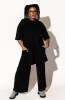 Leveled Up Ribbed Playsuit in Black sold by Dressed In Lala