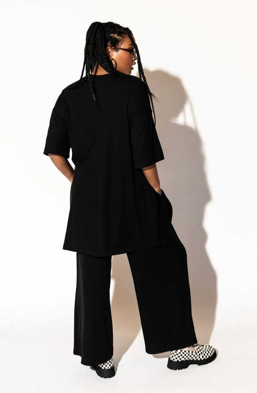 Leveled Up Ribbed Playsuit in Black sold by Dressed In Lala product image thumbnail 2
