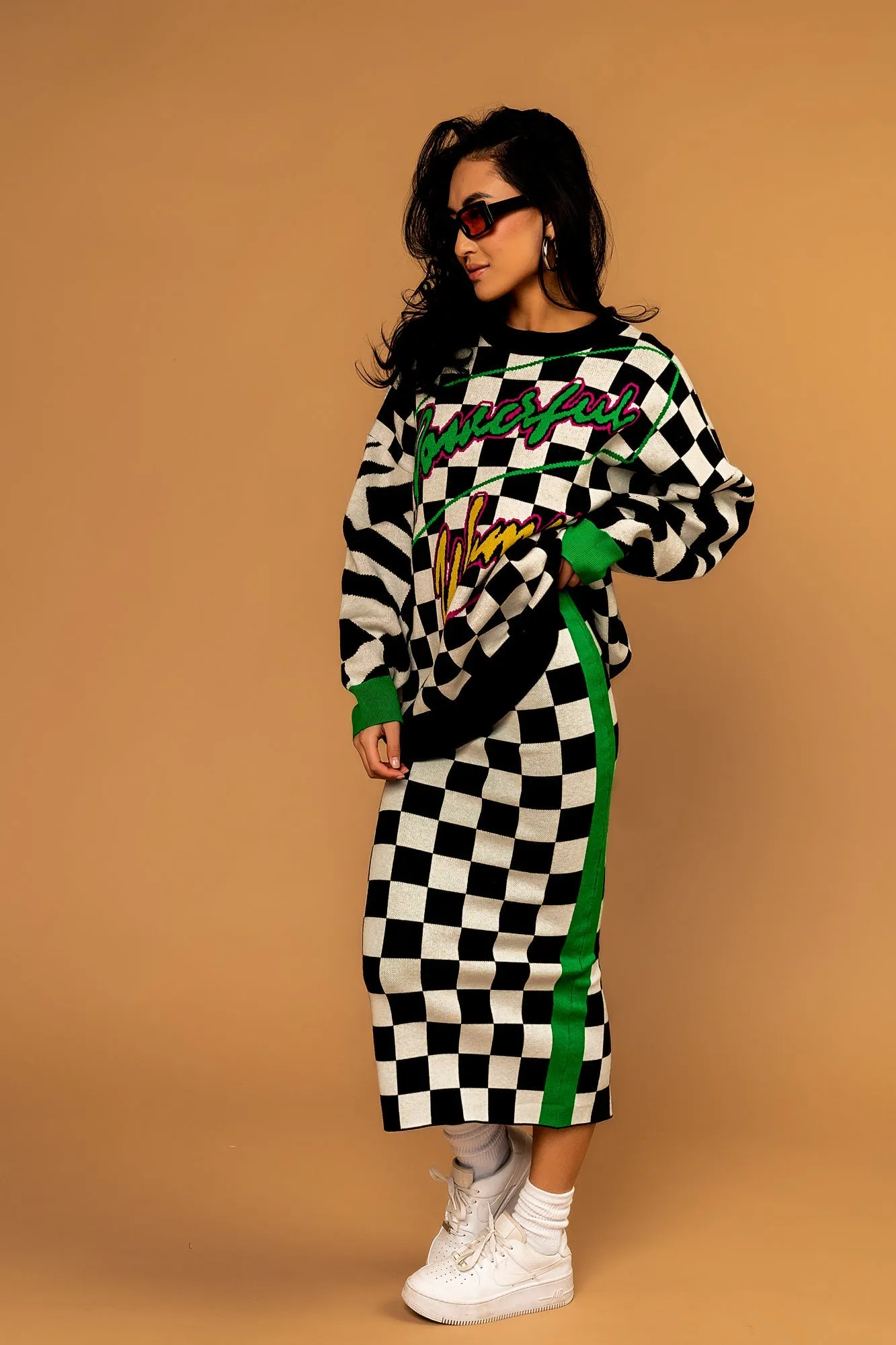 Knit Midi Skirt in Grand Prix sold by Dressed In Lala product image thumbnail 5