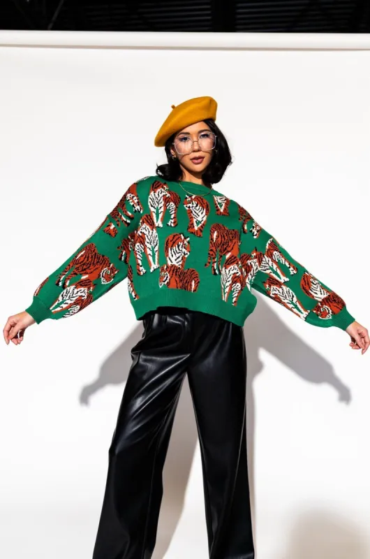 Retrograde Boxy Mod Knit in Tiger Tales sold by Dressed In Lala