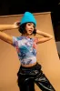 Grunge Chic Beanie in Electric Blue sold by Dressed In Lala