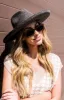 Stella Stiff Brim Hat in Charcoal sold by Dressed In Lala