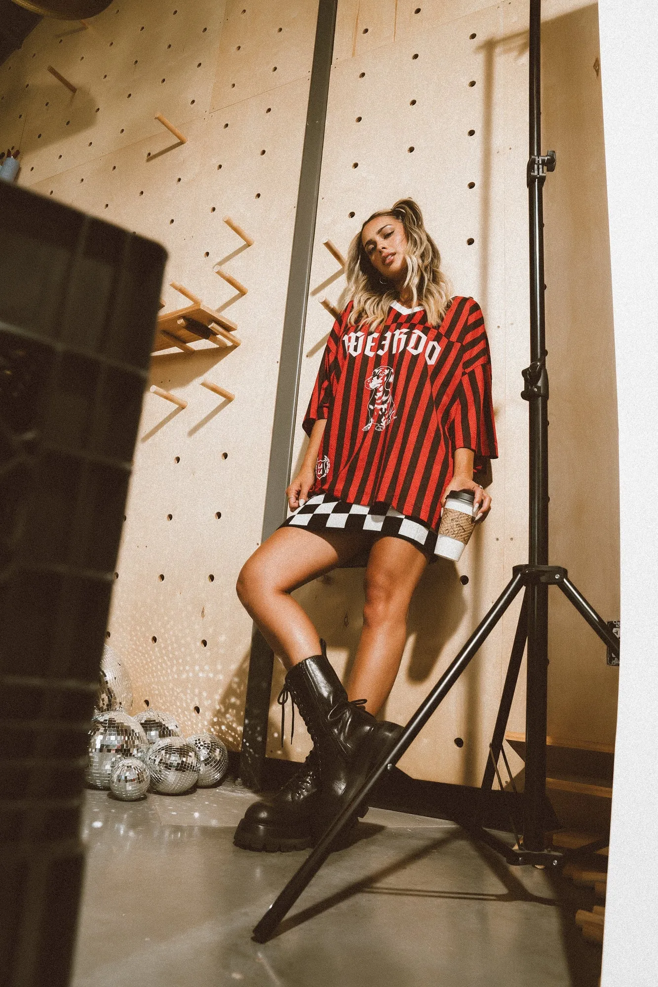 Oui Oui Knit Mini Skirt in Checkerboard sold by Dressed In Lala product image thumbnail 2