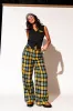 Lovers Lane Plaid Wide Leg Trousers in Yellow sold by Dressed In Lala