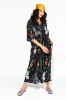 So Far So Good Oversized Plissé Dress in Folklore Florals sold by Dressed In Lala