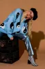 Karma Queen Oversized Knit in Sky Blue sold by Dressed In Lala