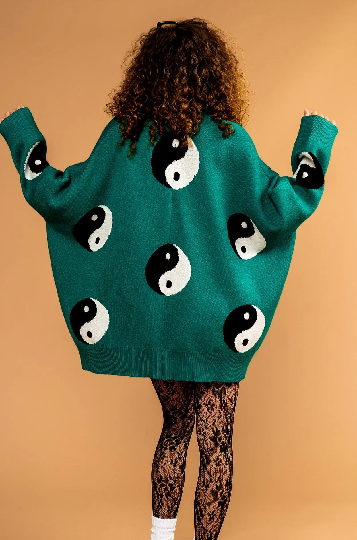 Main Character Energy Oversized Yin Yang Cardigan sold by Dressed In Lala product image thumbnail 3