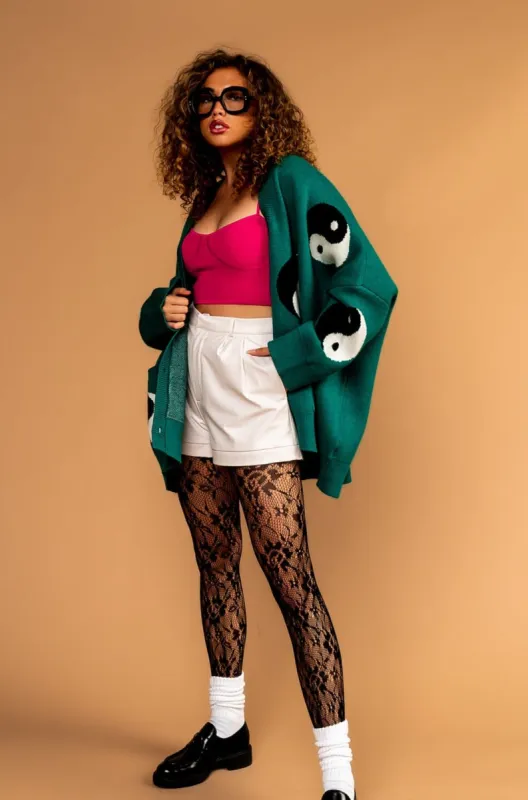 Main Character Energy Oversized Yin Yang Cardigan *RESTOCKED* sold by Dressed In Lala