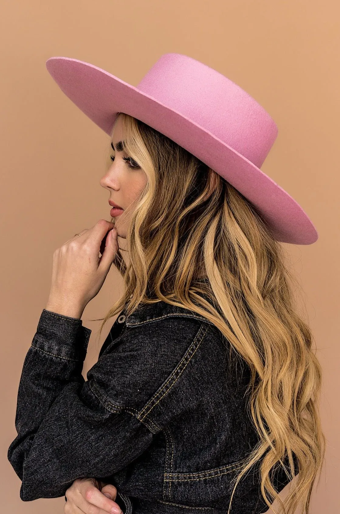 Rocky Stiff Brim Gambler Hat in Cotton Candy sold by Dressed In Lala product image thumbnail 2