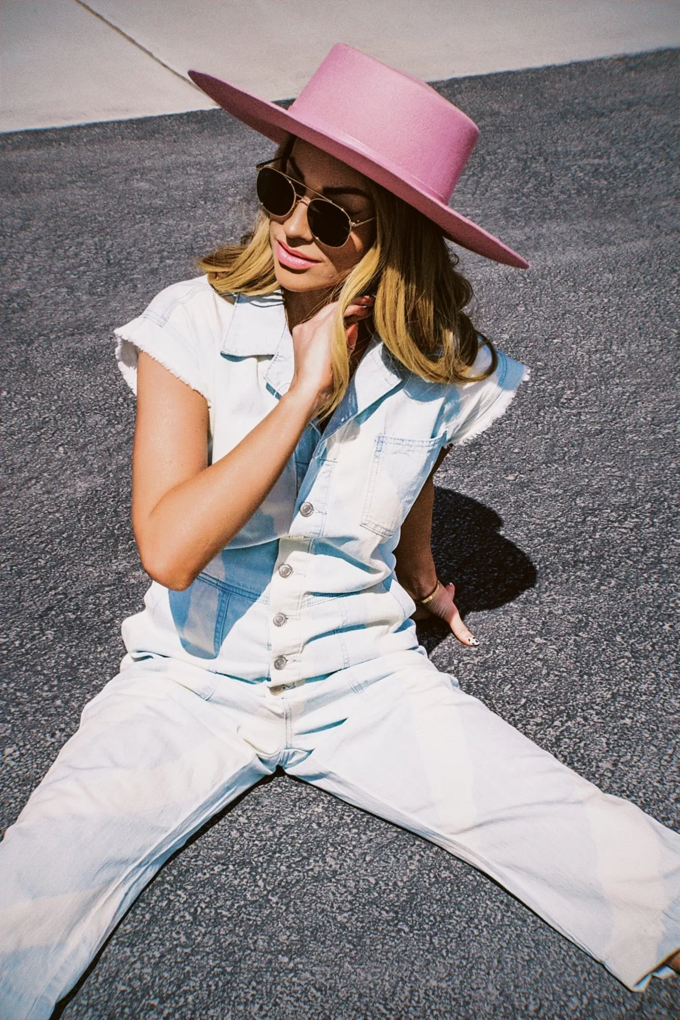 Rocky Stiff Brim Gambler Hat in Cotton Candy sold by Dressed In Lala