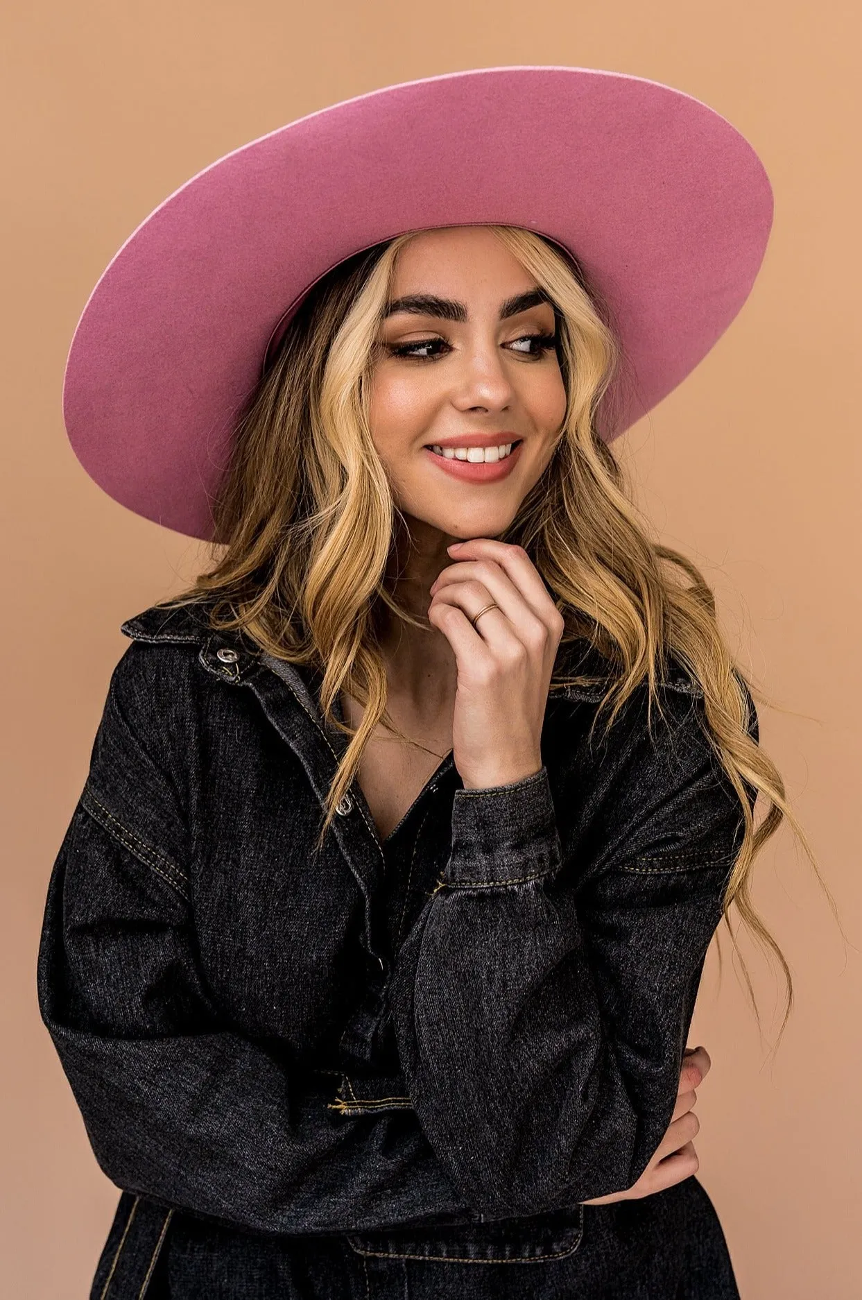 Rocky Stiff Brim Gambler Hat in Cotton Candy sold by Dressed In Lala product image thumbnail 3