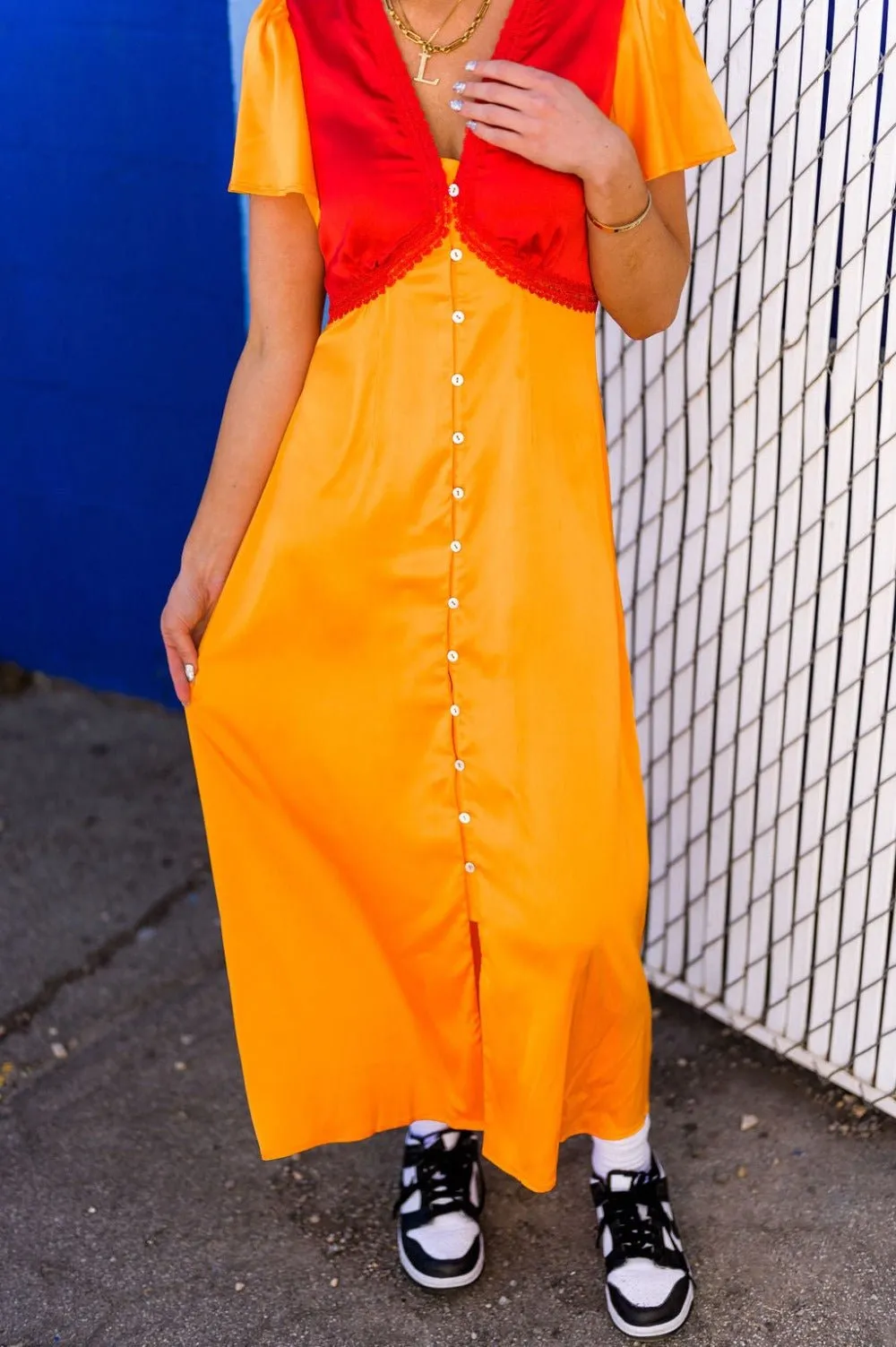 LALA ORIGINAL: No Risk No Magic Dress in Flame sold by Dressed In Lala product image thumbnail 2