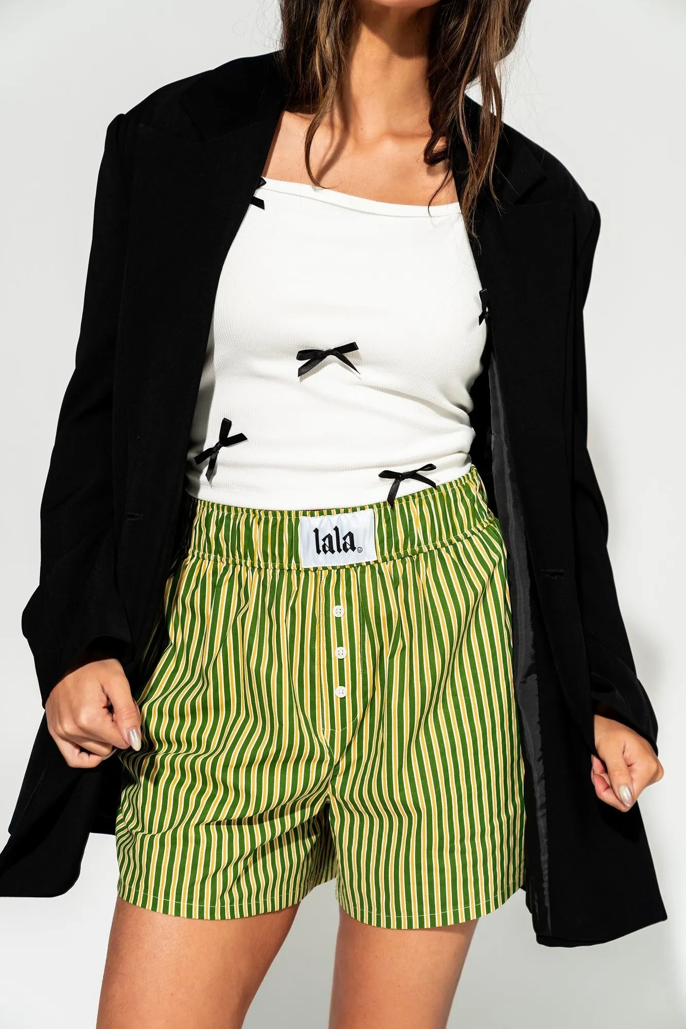 Citrus Stripe Boxer Shorts sold by Dressed In Lala product image thumbnail 3