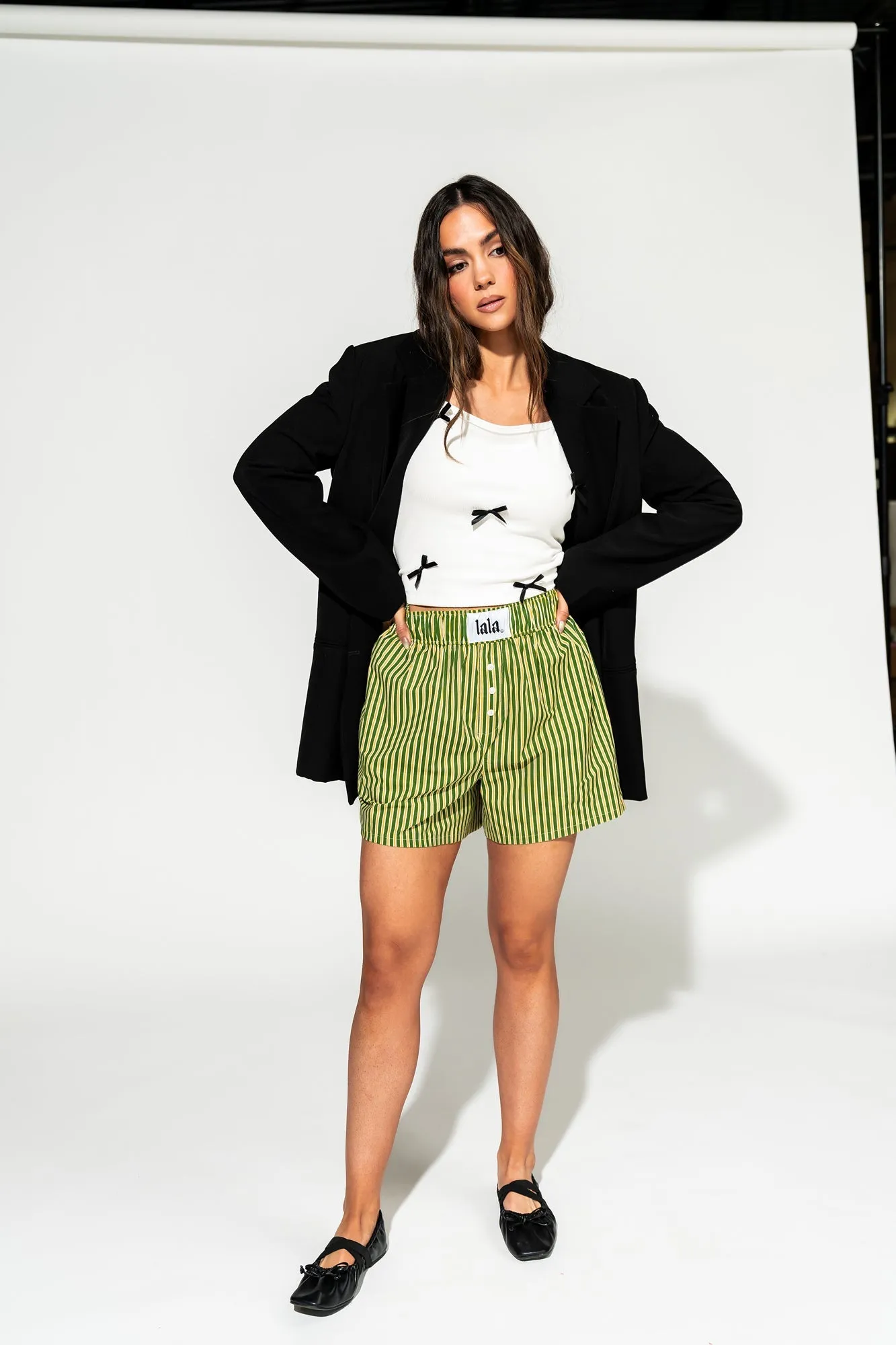 Citrus Stripe Boxer Shorts sold by Dressed In Lala product image thumbnail 2