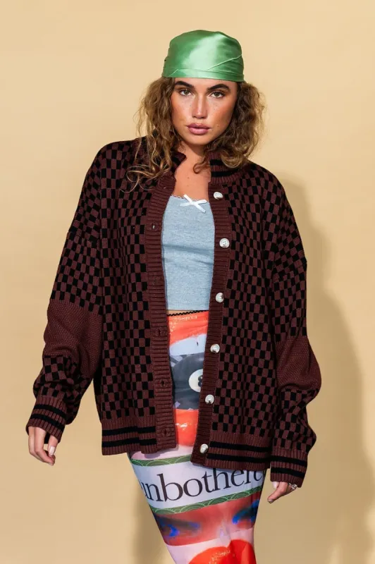 Get What I Want Grandpa Cardigan in Black + Brown sold by Dressed In Lala