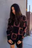 Good Time Girl Knit Short Set in Mocha Check sold by Dressed In Lala