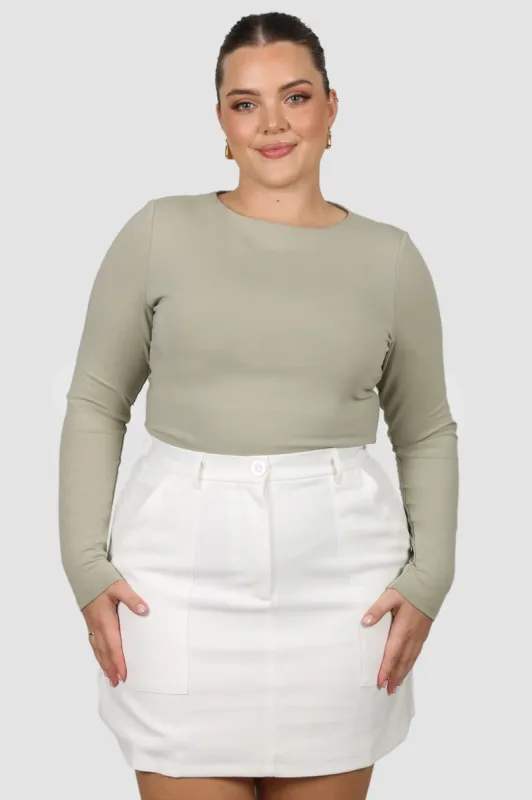 BUTTERY LONG SLEEVE KHAKI sold by FAYT The Label