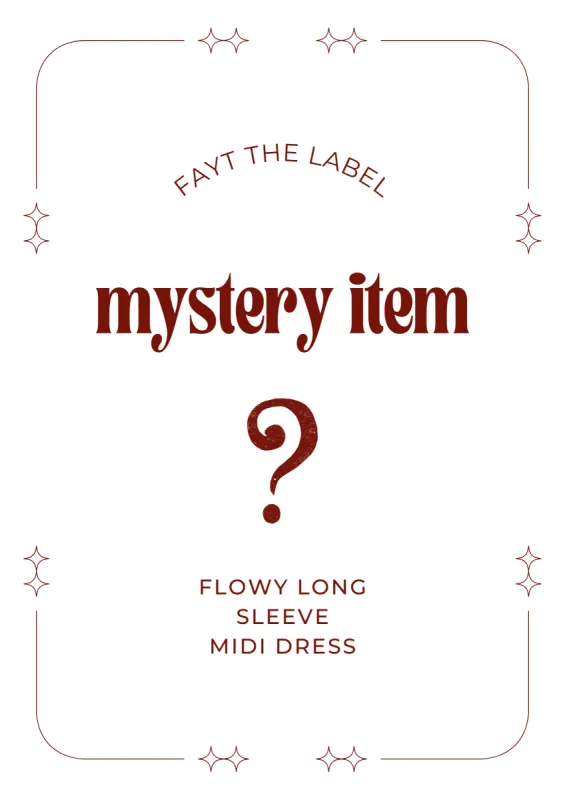 MYSTERY FLOWY LONG SLEEVE MIDI DRESS sold by FAYT The Label
