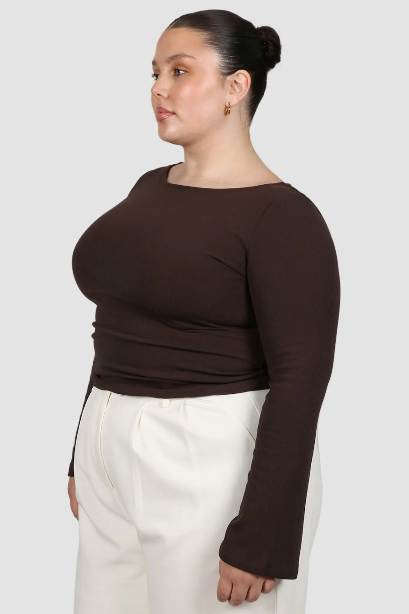 DAKOTA RIBBED TOP ESPRESSO sold by FAYT The Label product image thumbnail 4