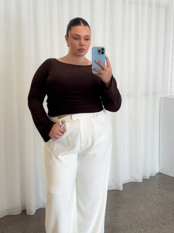 DAKOTA RIBBED TOP ESPRESSO sold by FAYT The Label