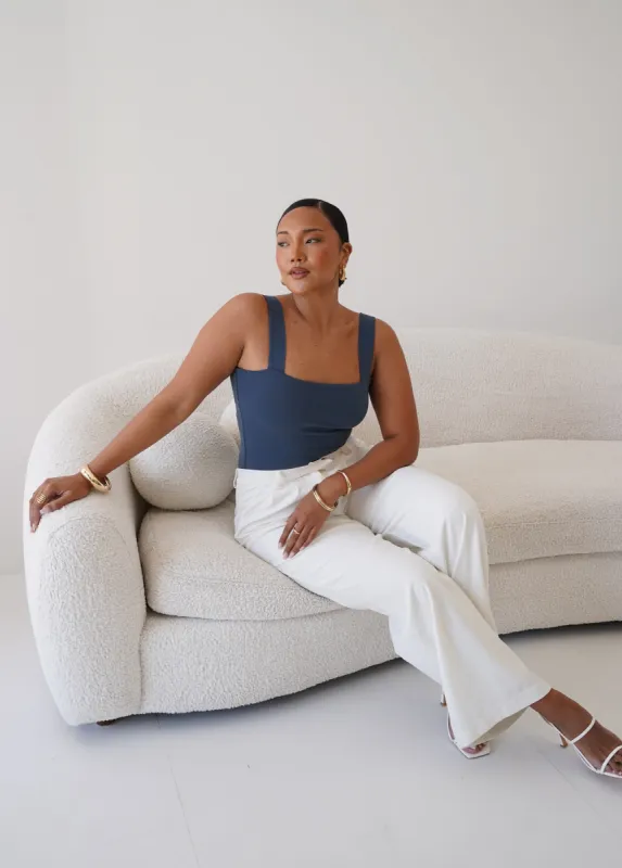 QUINN TOP DEEP OCEAN BLUE sold by FAYT The Label