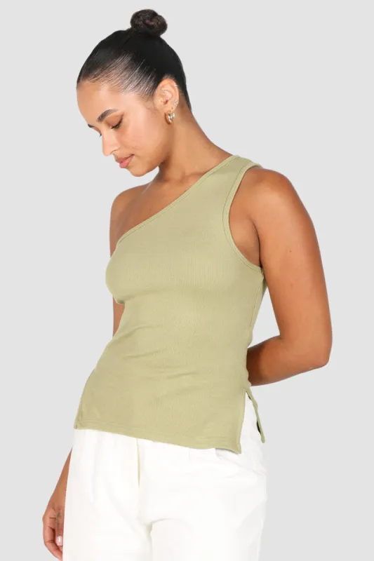 XANTIA KNIT TOP KHAKI sold by FAYT The Label