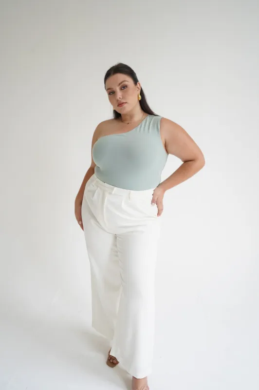 SULLIVAN ONE SHOULDER TOP SEAFOAM sold by FAYT The Label