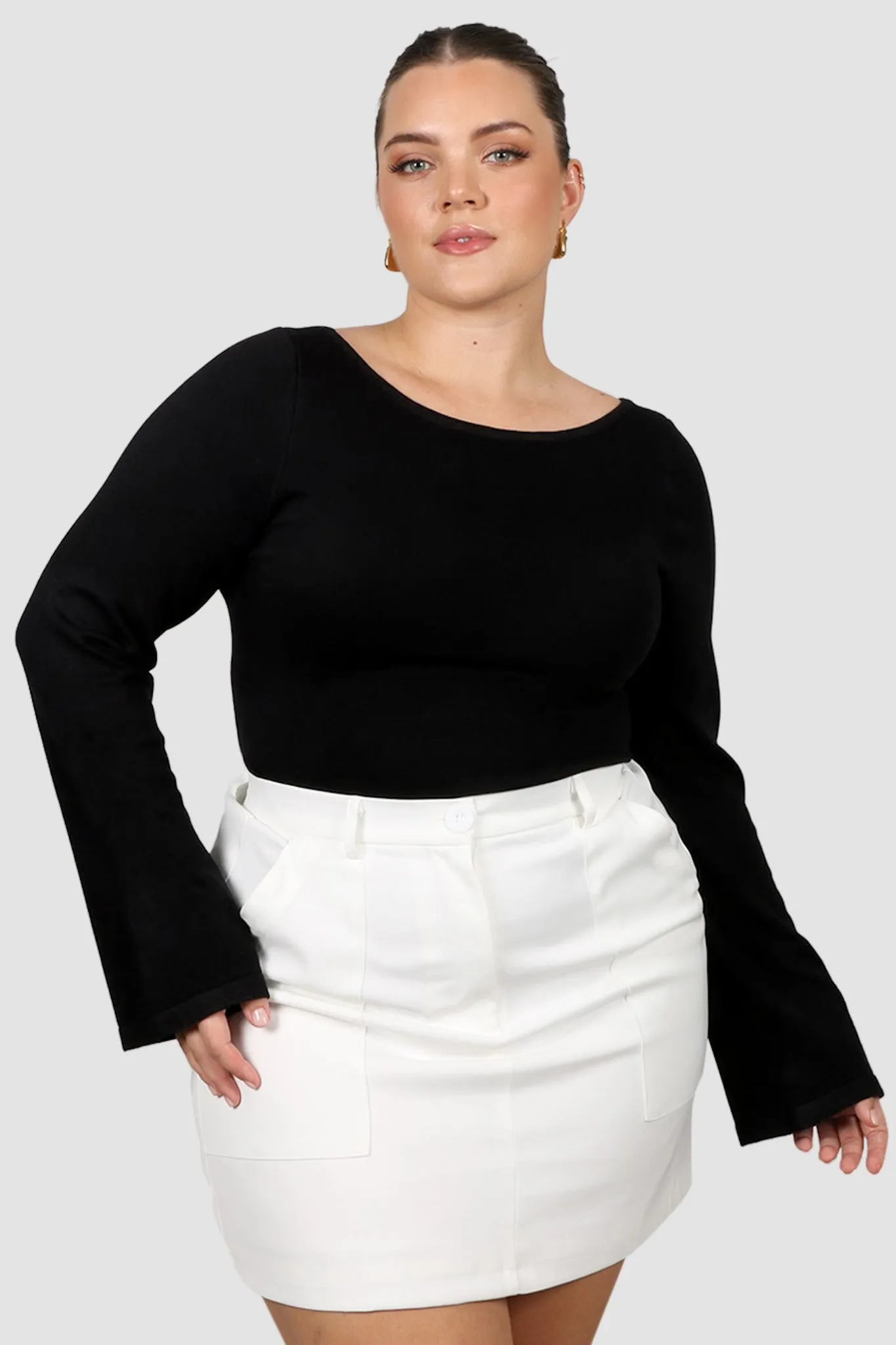 RAE KNIT TOP BLACK sold by FAYT The Label