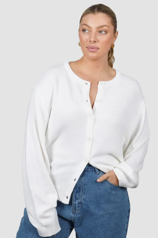 WILLOW KNIT CARDIGAN WHITE sold by FAYT The Label